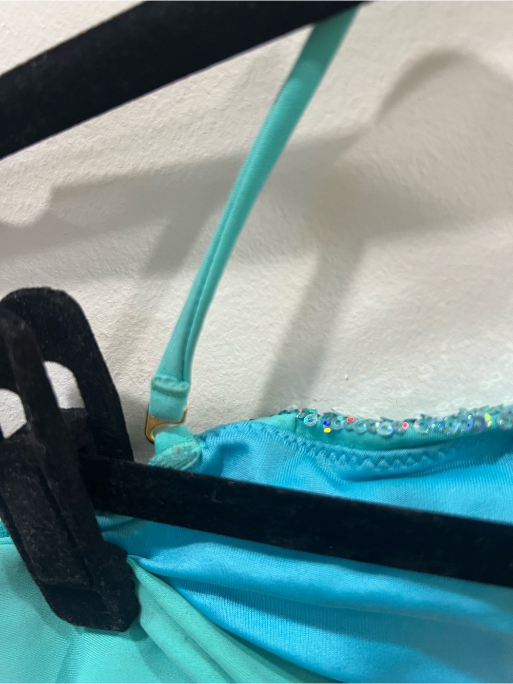 Victoria's Secret Teal Sparkle Bandeau Bikini Top - Picture 3 of 3